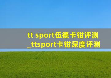 tt sport伍德卡钳评测_ttsport卡钳深度评测